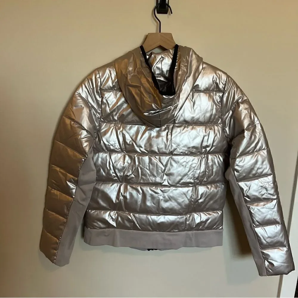 Zuda Quilted Pearlized Puffer Jacket with Hood